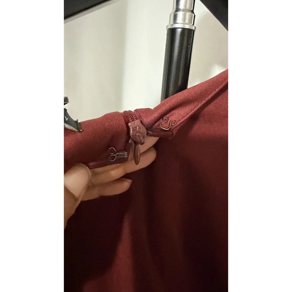 Ann Taylor Petite Burgundy Sleeveless Sheath Dress Size 4P NWT 21812804